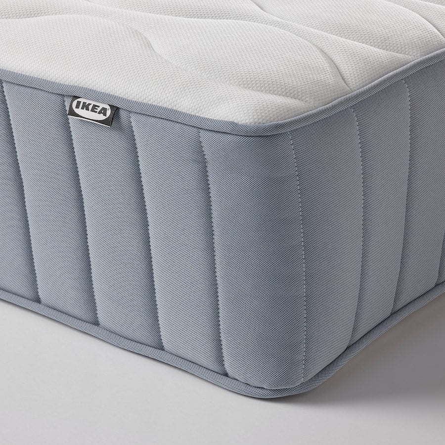 VÅGSTRANDA Pocket sprung mattress, firm/light blue, 90x200 cm