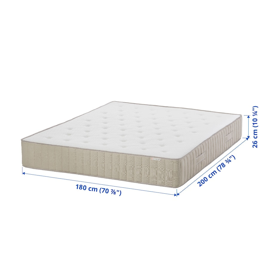 VATNESTRÖM Pocket sprung mattress, extra firm/natural, 150x200 cm