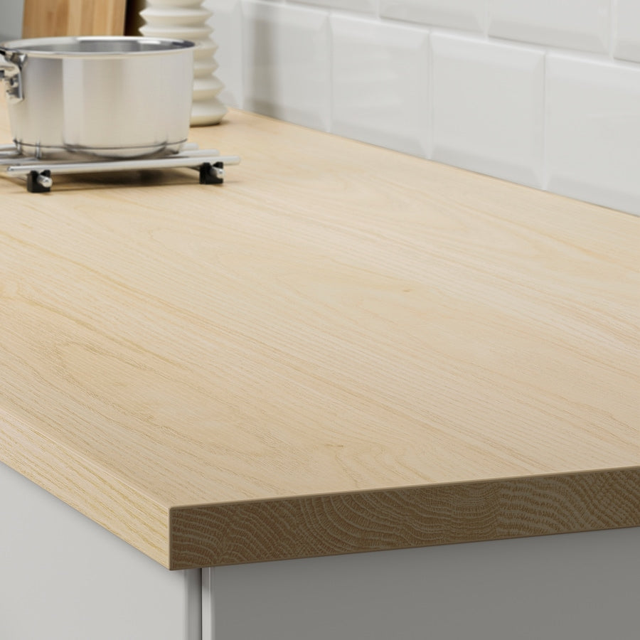 EKBACKEN Worktop, concrete effect/laminate, 246x2.8 cm
