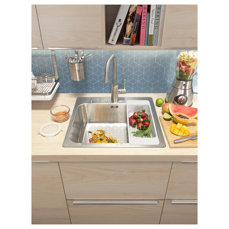 EKBACKEN Worktop, concrete effect/laminate, 246x2.8 cm