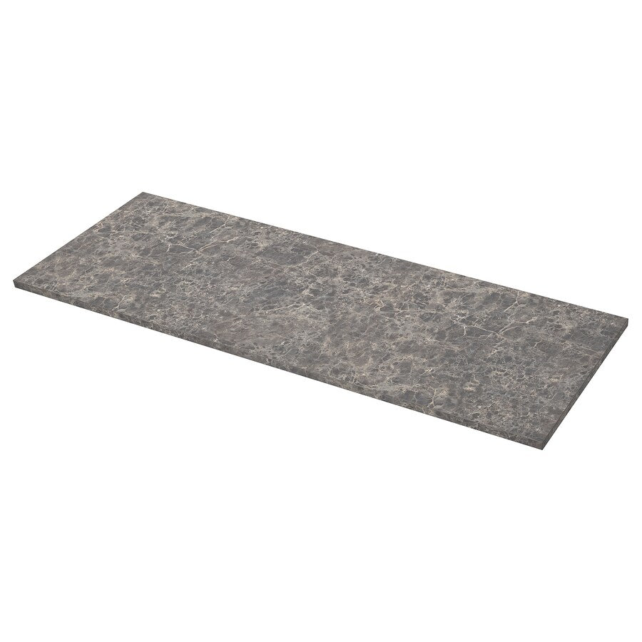 EKBACKEN Worktop, concrete effect/laminate, 246x2.8 cm