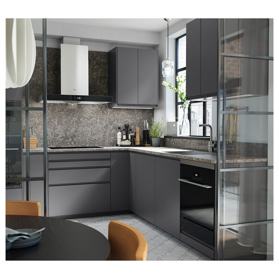 EKBACKEN Worktop, concrete effect/laminate, 246x2.8 cm