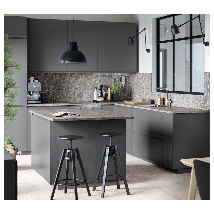 EKBACKEN Worktop, concrete effect/laminate, 246x2.8 cm
