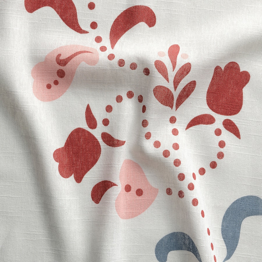 INAMARIA Tea towel, patterned red/pink, 45x60 cm