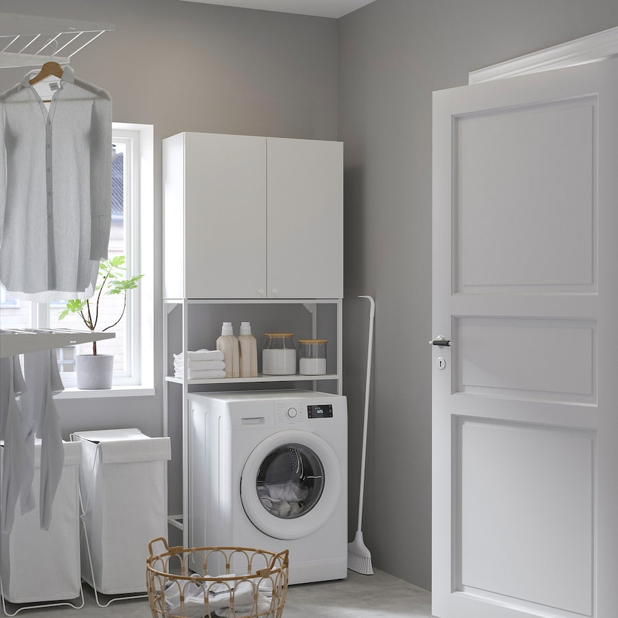 ENHET Storage combination, anthracite/grey frame, 80x32x204 cm