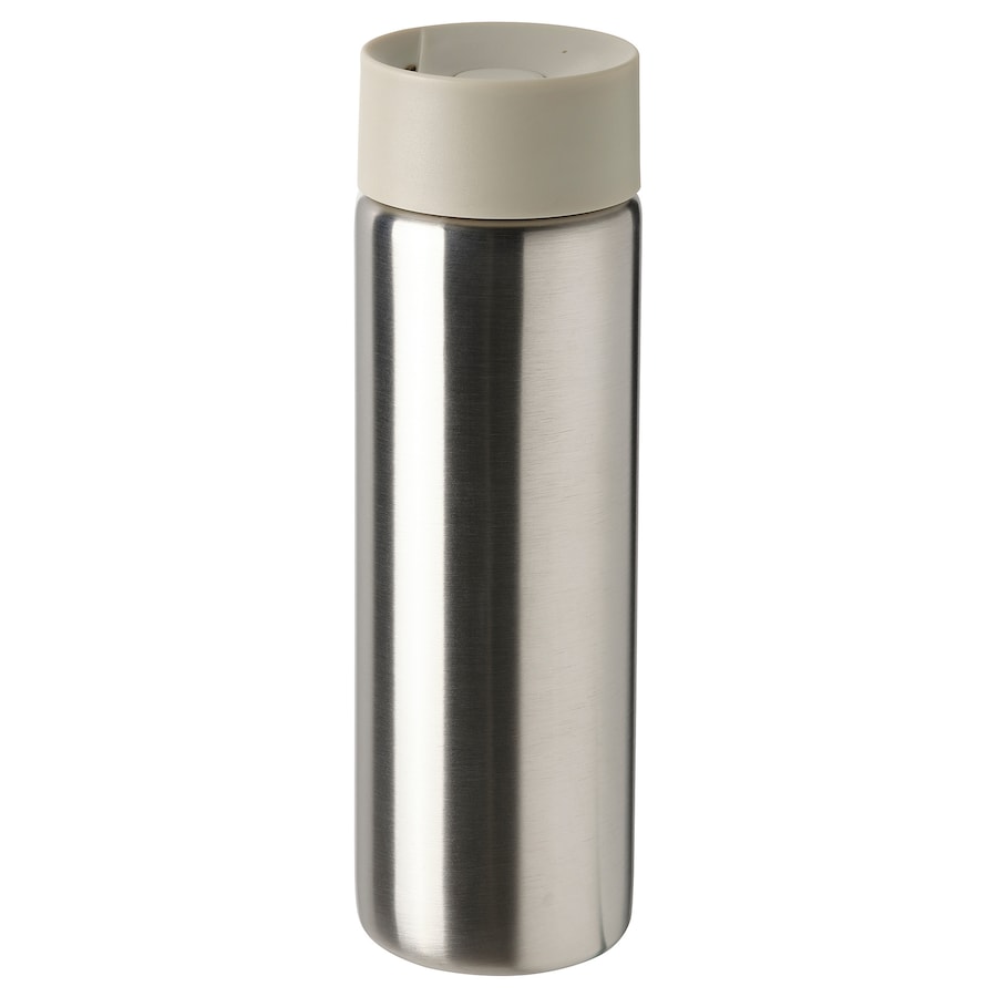 UNDERSÖKA Insulated travel mug, black, 0.4 l