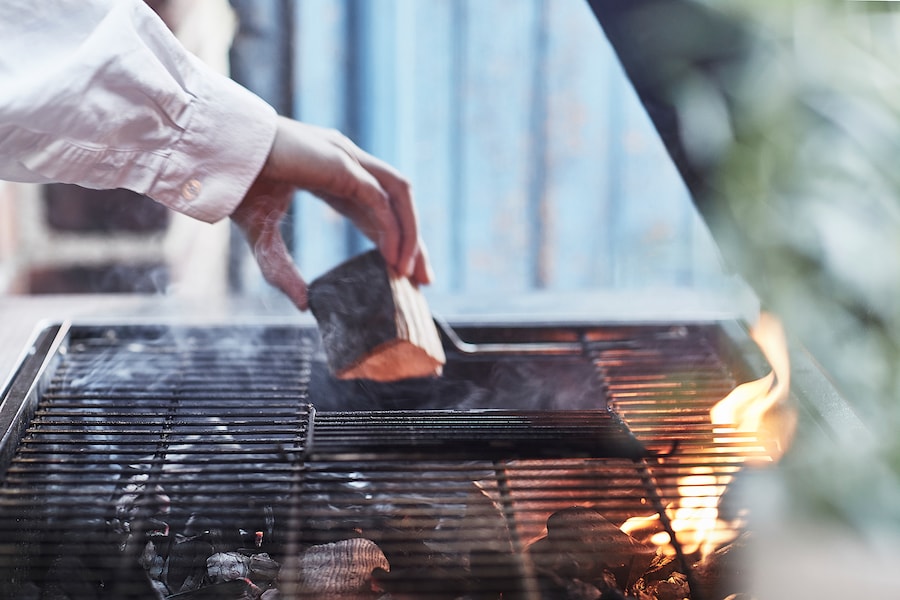 GRILLSKÄR Kitchen sink ut/chrcl bbq, outdoor, stainless steel, 258x61 cm