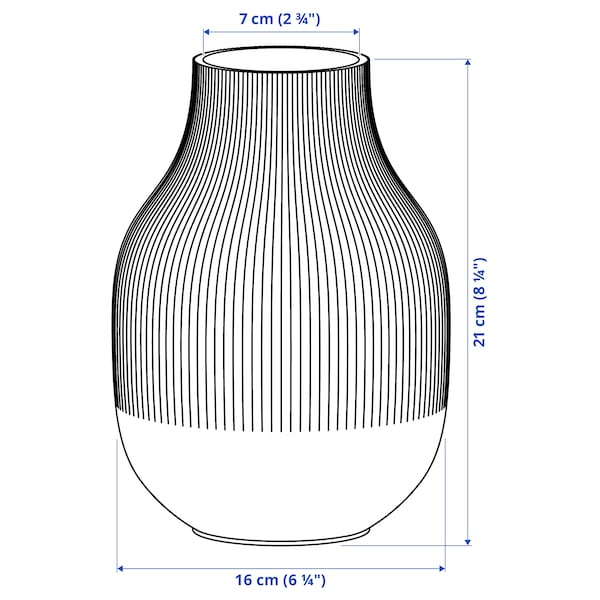 GRADVIS Vase, pink, 21 cm