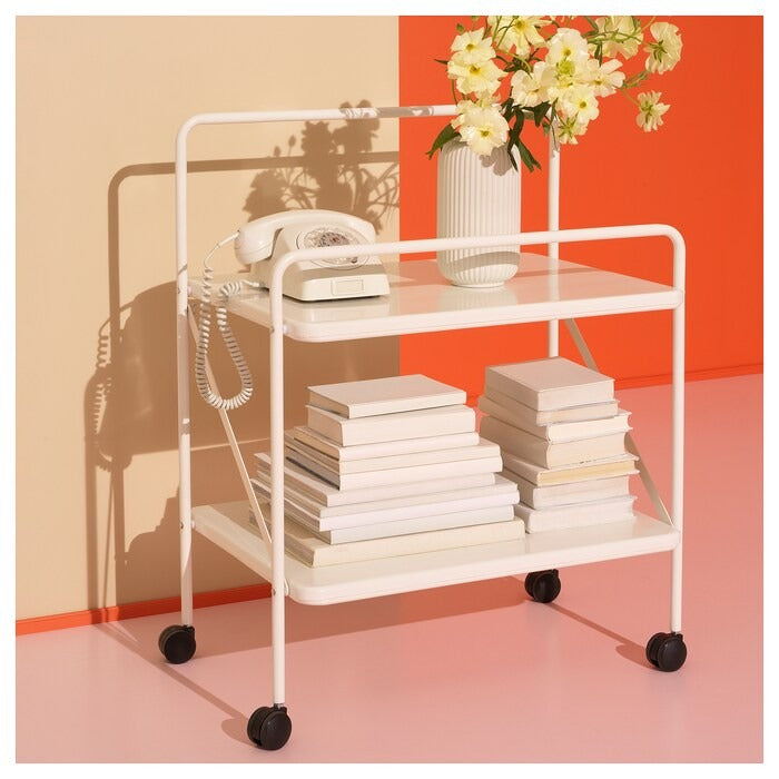 JÄRLÅSA Side table on castors, 65x45 cm