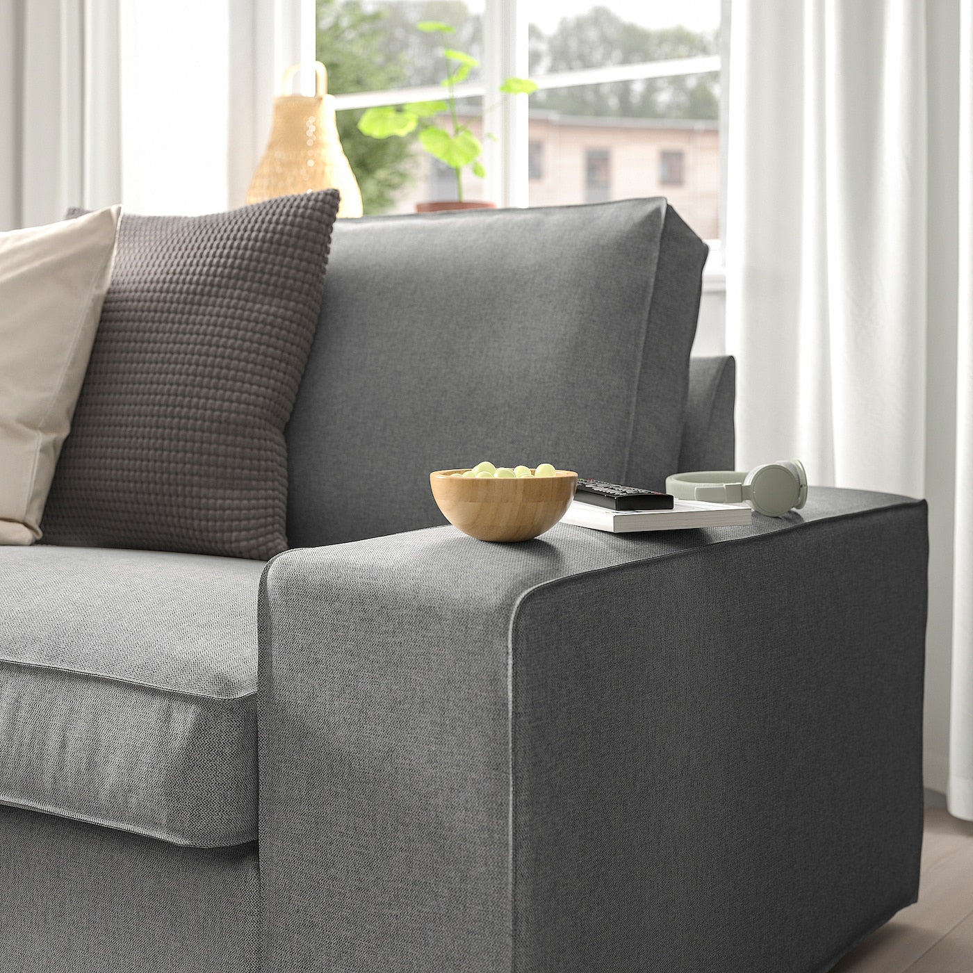 KIVIK 2-seat sofa, Tibbleby beige/grey