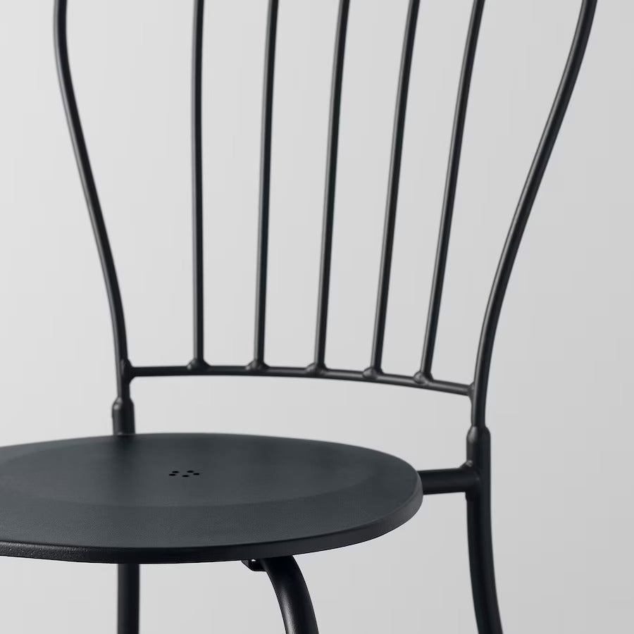 LÄCKÖ Table+2 chairs, outdoor, grey