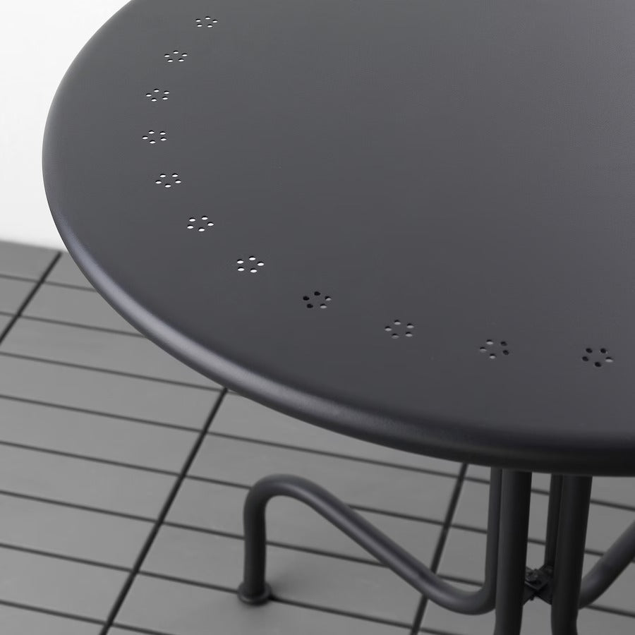 LÄCKÖ Table, outdoor, grey, 70 cm
