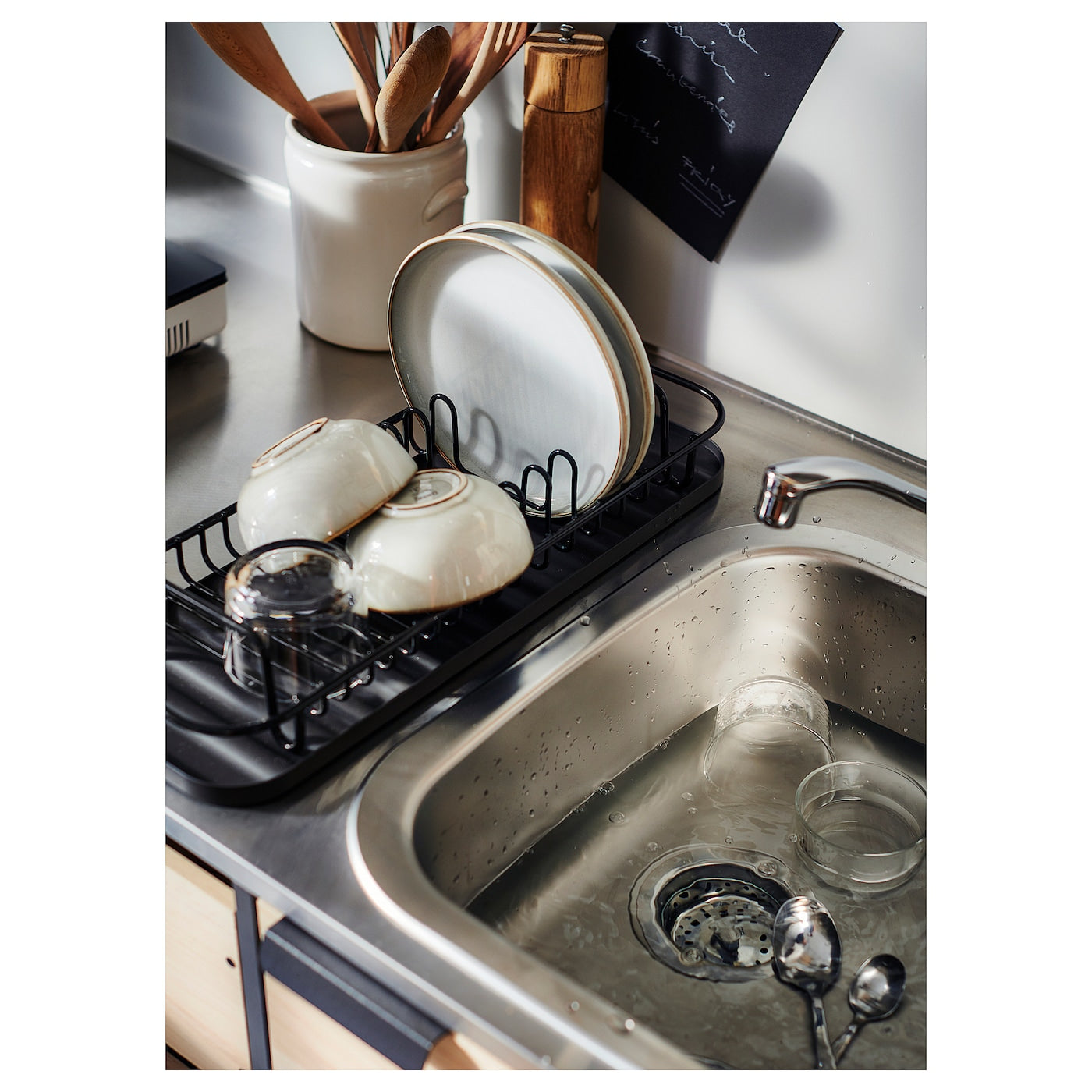 LILLHAVET Multifunctional dish rack, anthracite
