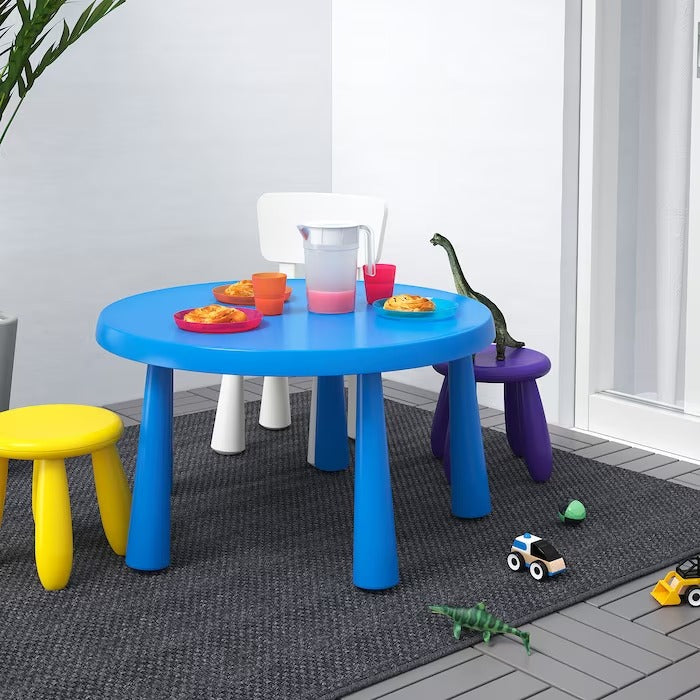 MAMMUT Children's table, in/outdoor blue, 85 cm