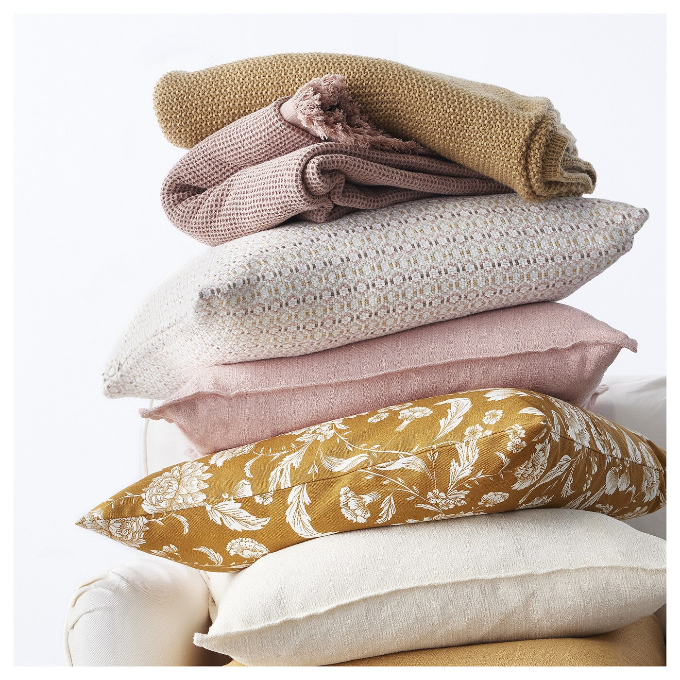 MOROTSMOTT Cushion cover, grey-beige/anthracite, 50x50 cm