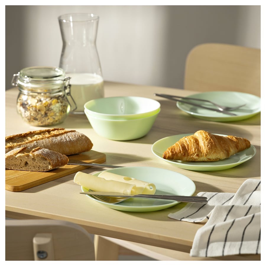 OFTAST Side plate, light green, 19 cm