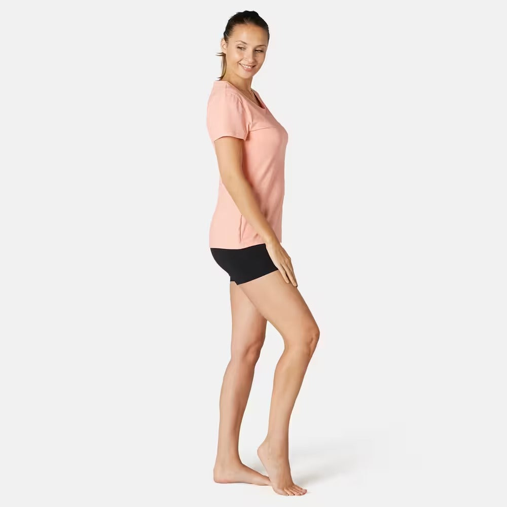 Women's Fitness Slim-Fit Shorts 500 - Black