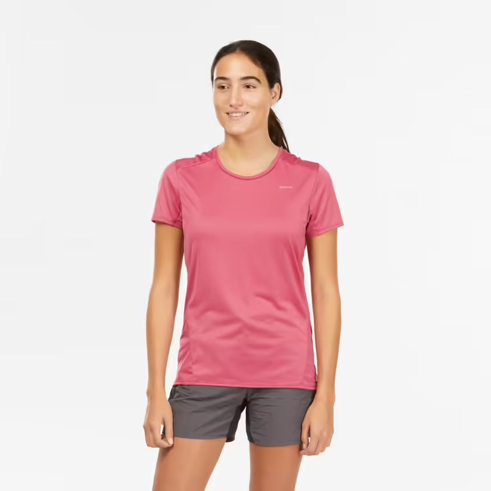 Women’s Mountain Walking Short-Sleeved T-Shirt MH100