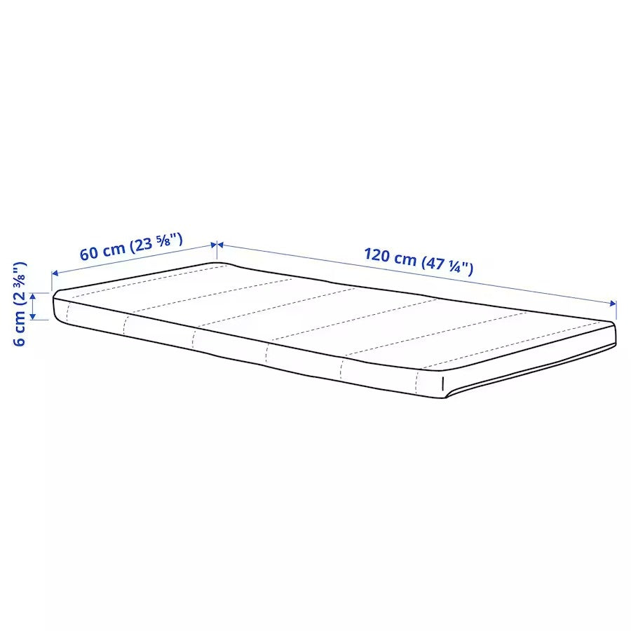 PELLEPLUTT Foam mattress for cot, 60x120x6 cm