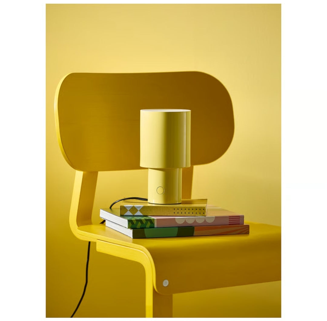 SPETSBOJ Table lamp, dimmable/yellow, 22 cm