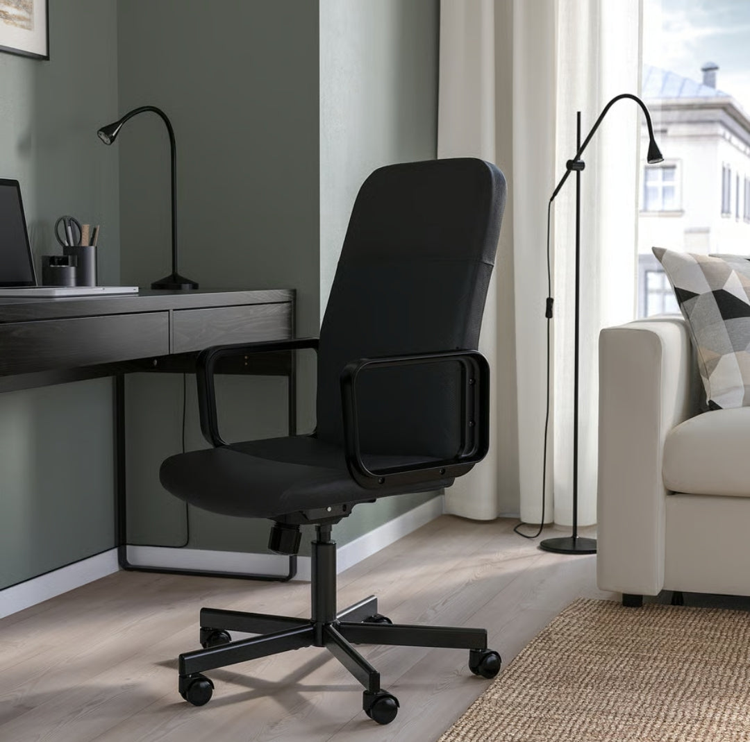 RENBERGET Swivel chair, Bomstad black