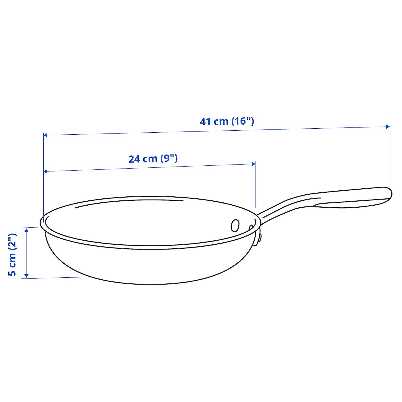SENSUELL Frying pan, stainless steel/grey, 28 cm