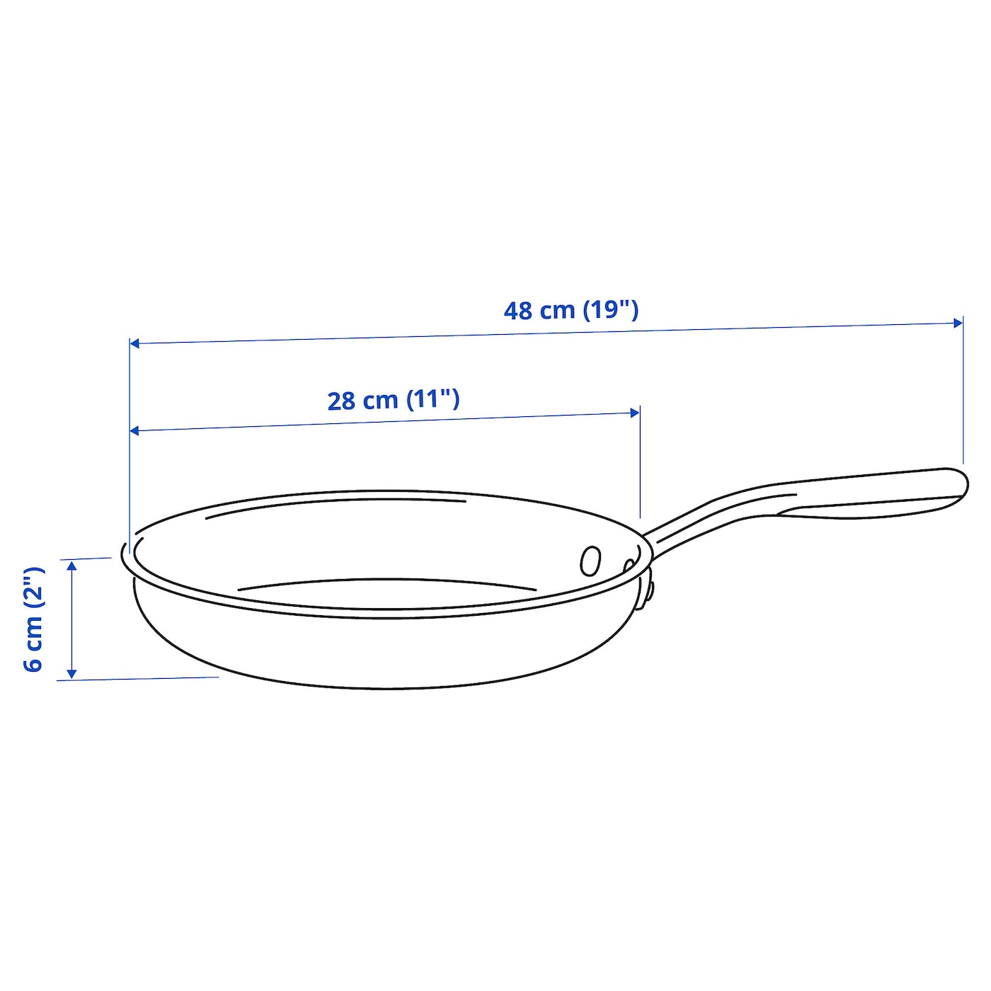 SENSUELL Frying pan, stainless steel/grey, 28 cm