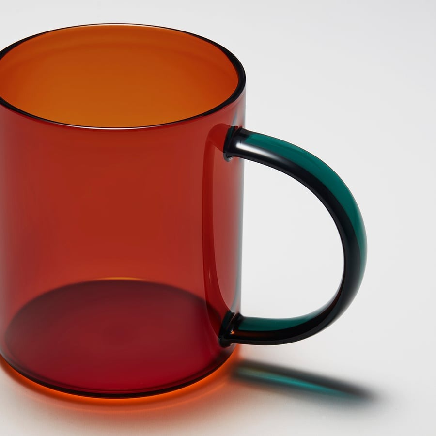 New SKUGGSTUBB Mug, mixed colours brown/green, 41 cl