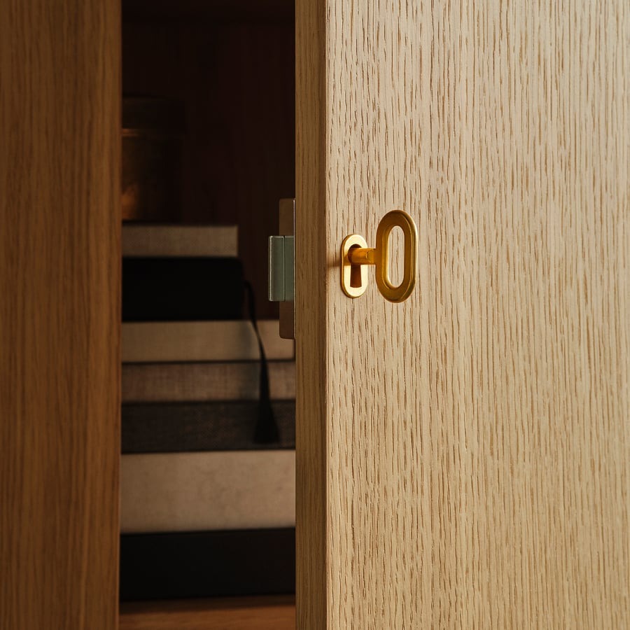 STOCKHOLM 2025 Cabinet with 2 doors, green, 80x40x126 cm