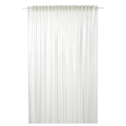 STOCKHOLM 2025 Sheer curtain, 1 piece, off-white/with heading tape, 300x250 cm
