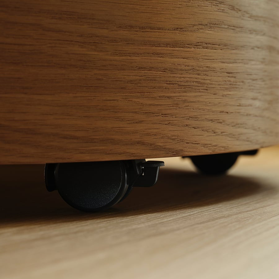 STOCKHOLM 2025 Side table on castors, oak veneer