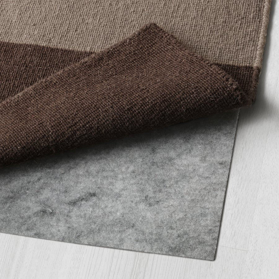 STOCKHOLM Rug, flatwoven, handmade/chequered brown, 250x350 cm