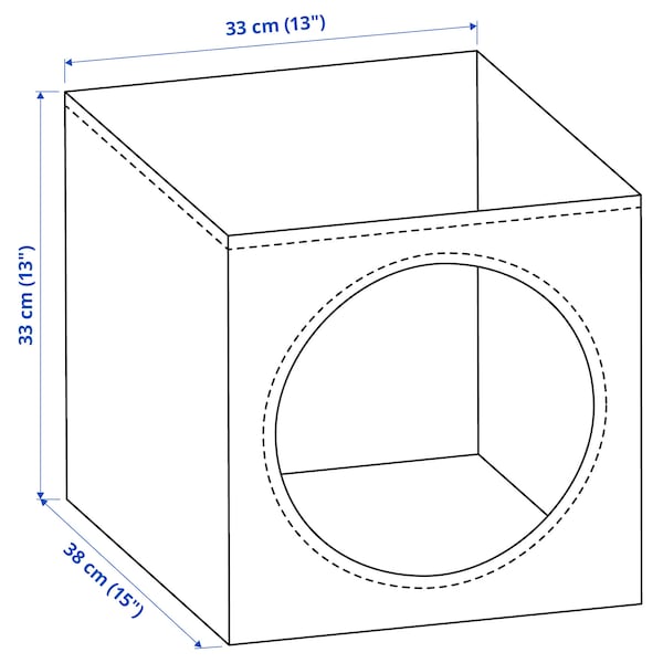 UTSÅDD Cat house - grey-blue 33x38x33 cm