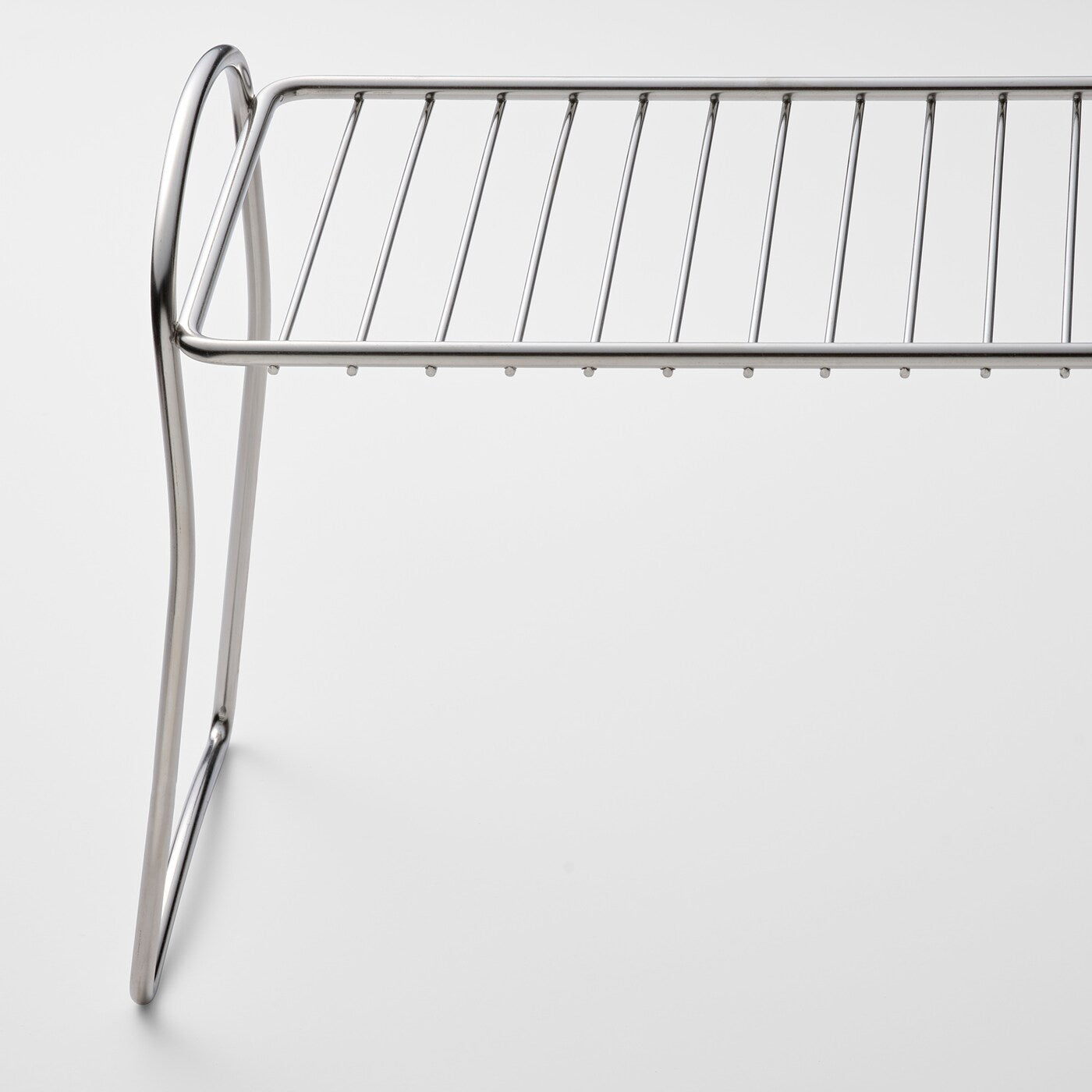 VÄLVÅRDAD Dish drying rack, stainless steel, 12x32 cm