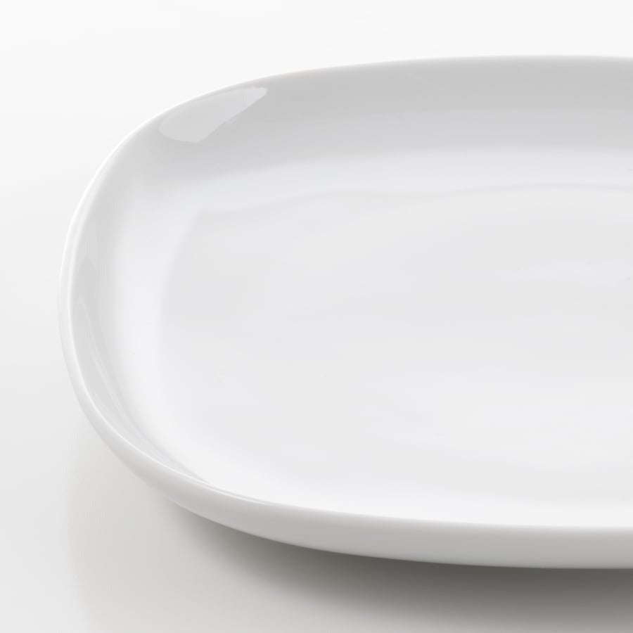 VÄRDERA Side plate, white, 18x18 cm