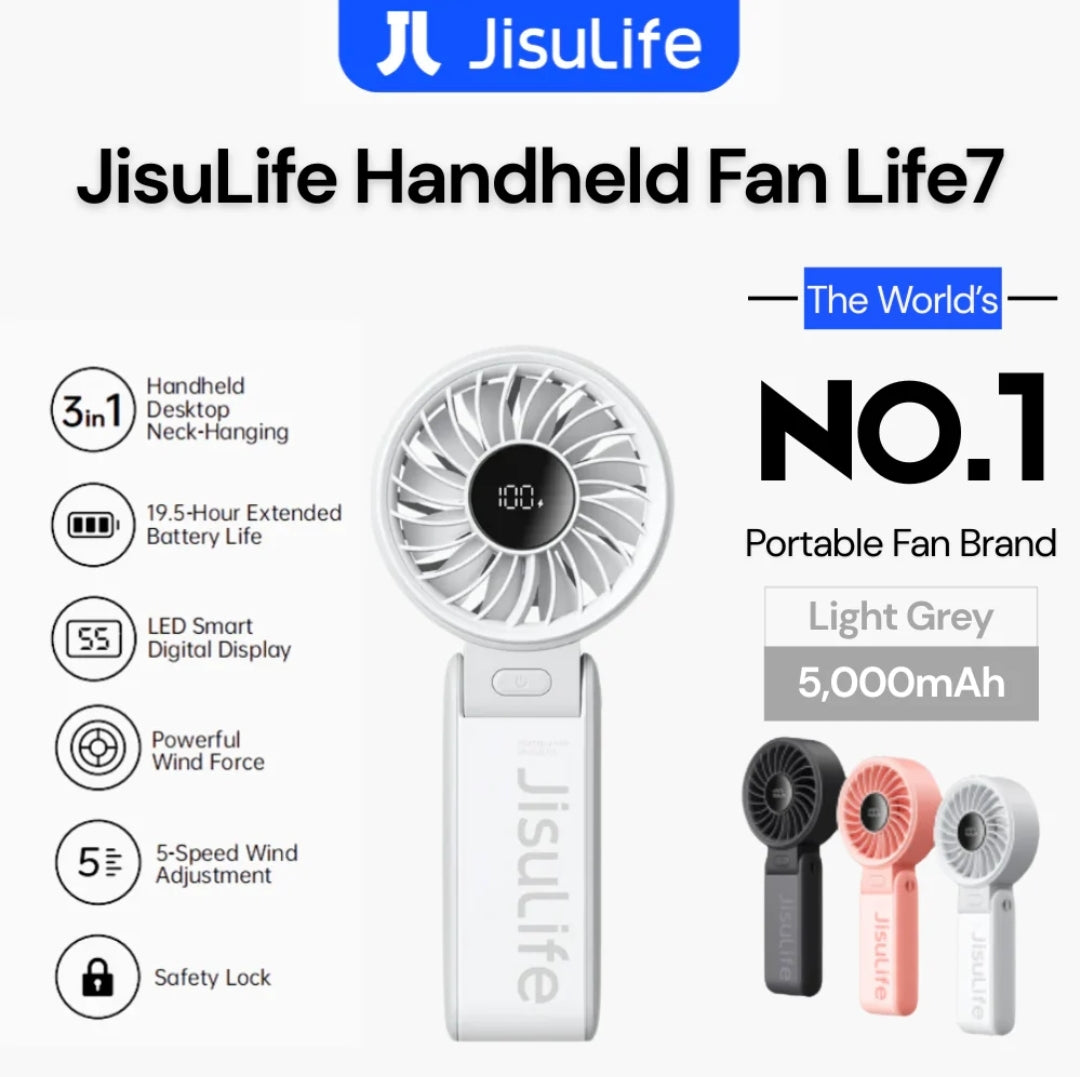 JISULIFE HANDHELD FAN LIFE7 (5000MAH)
