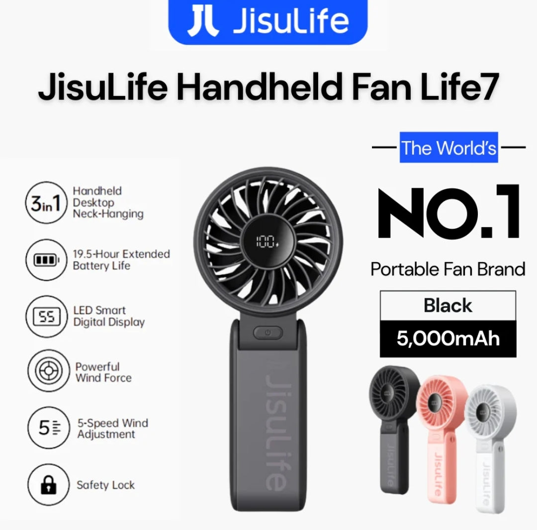 JISULIFE HANDHELD FAN LIFE7 (5000MAH)