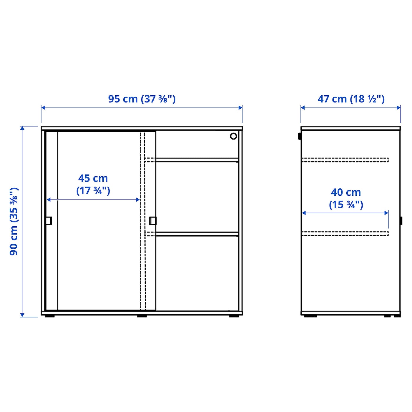 VIHALS Storage combination, white, 165x47x90 cm 6,580THB