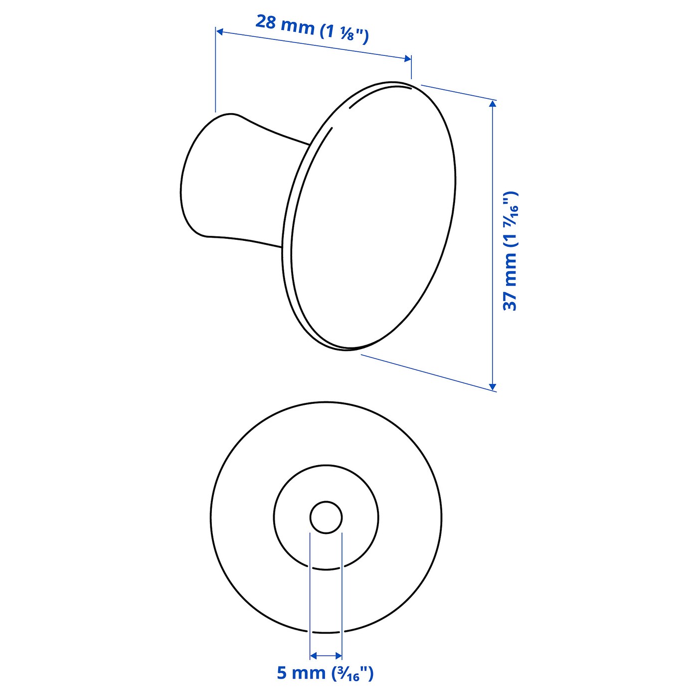 VINNÄSET Knob, 37 mm
