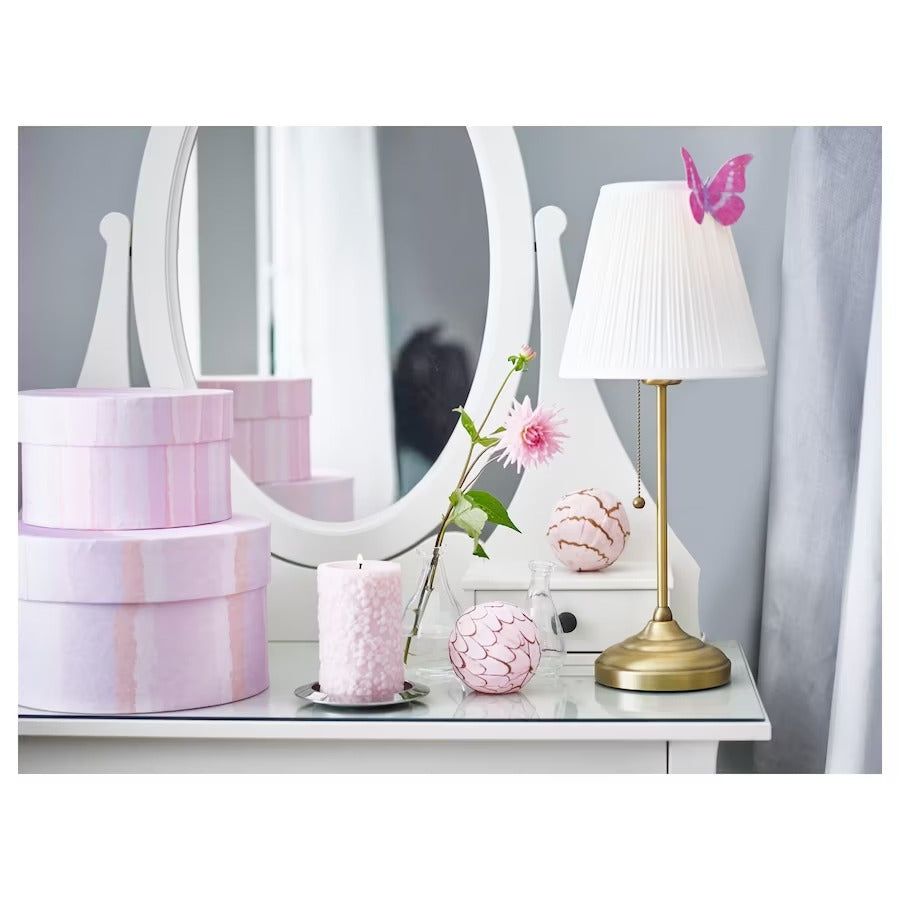 ÅRSTID Table lamp, brass/white