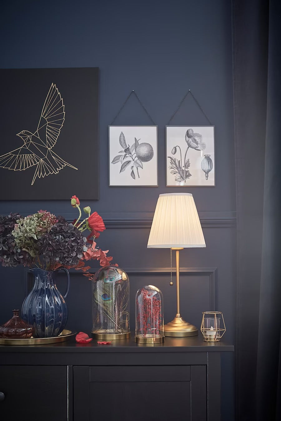 ÅRSTID Table lamp, brass/white