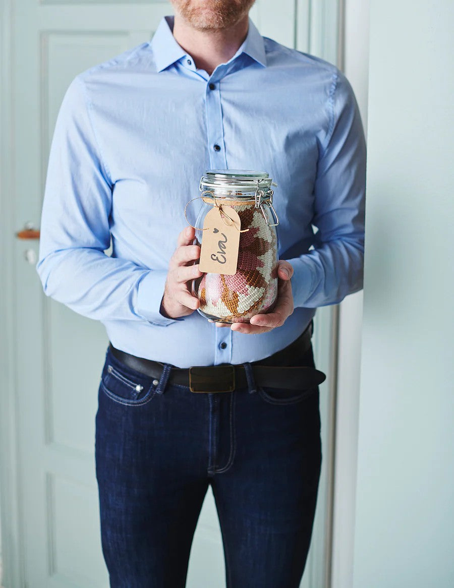 KORKEN Jar with lid, clear glass, 1 l