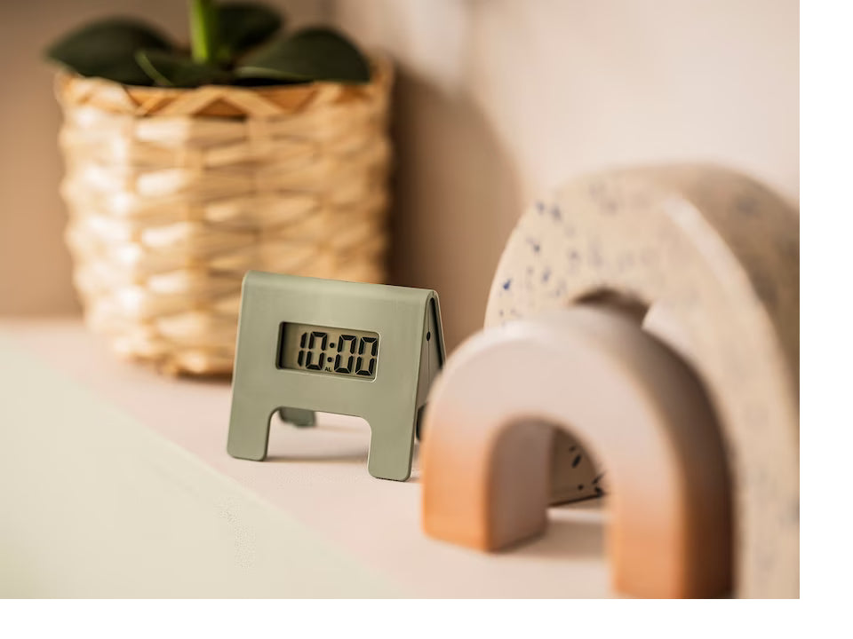 KUPONG Alarm clock, green, 4x6 cm