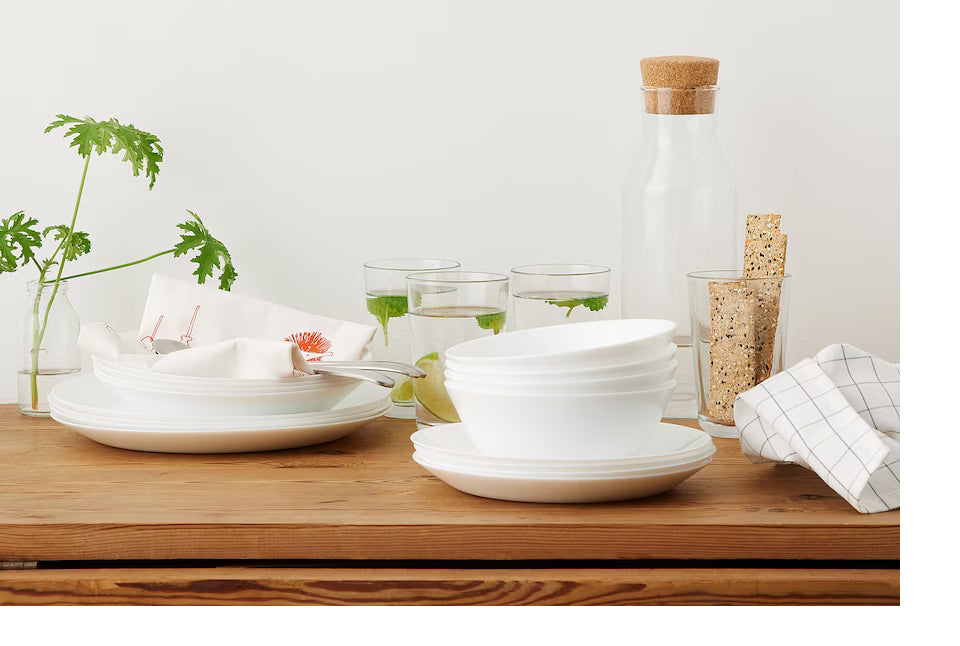 OFTAST Deep plate, white, 20 cm