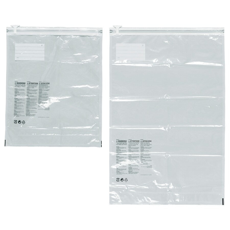 SPANTAD Vacuum seal bag, set of 2, light gray - IKEA