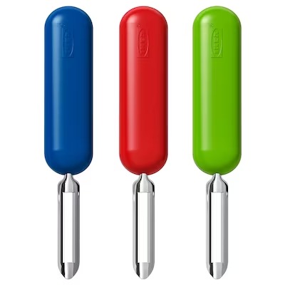 STÄM Potato peeler, red/green/blue