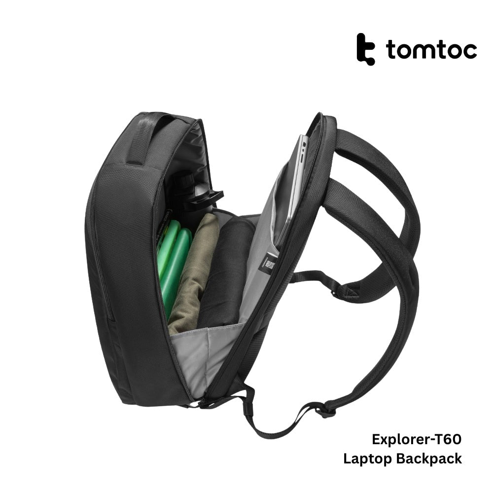 Tomtoc - Explorer-T60 Laptop Backpack ( 16 Inch / 22.5L ) - Black
