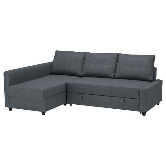 FRIHETEN corner sofa-bed with storage, Hyllie dark grey