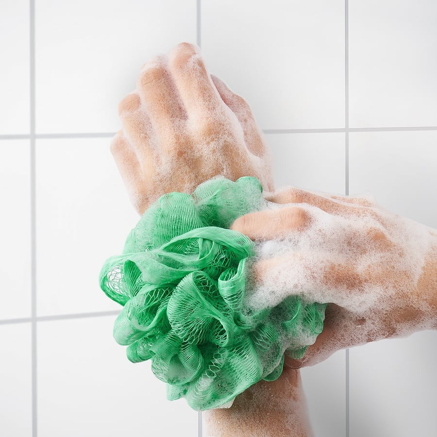 ÅBYÅN Body puff, set of 3, orange/green/white