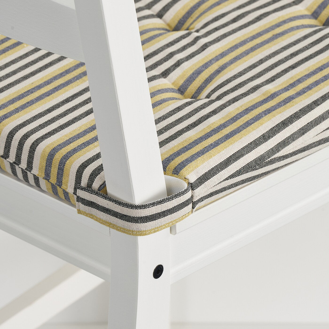 BARRMYNTA Chair pad, multicolour striped, 42/35x40 cm